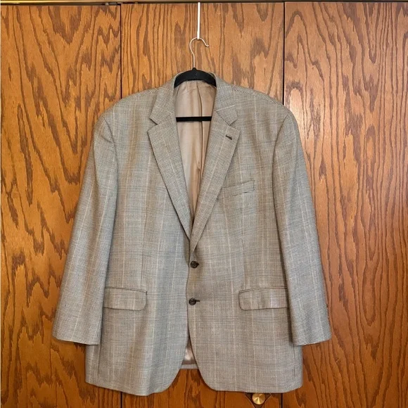 Ralph Lauren Plaid Blazer 48R Silk Wool Sport Coat Classic Preppy - Picture 1 of 11